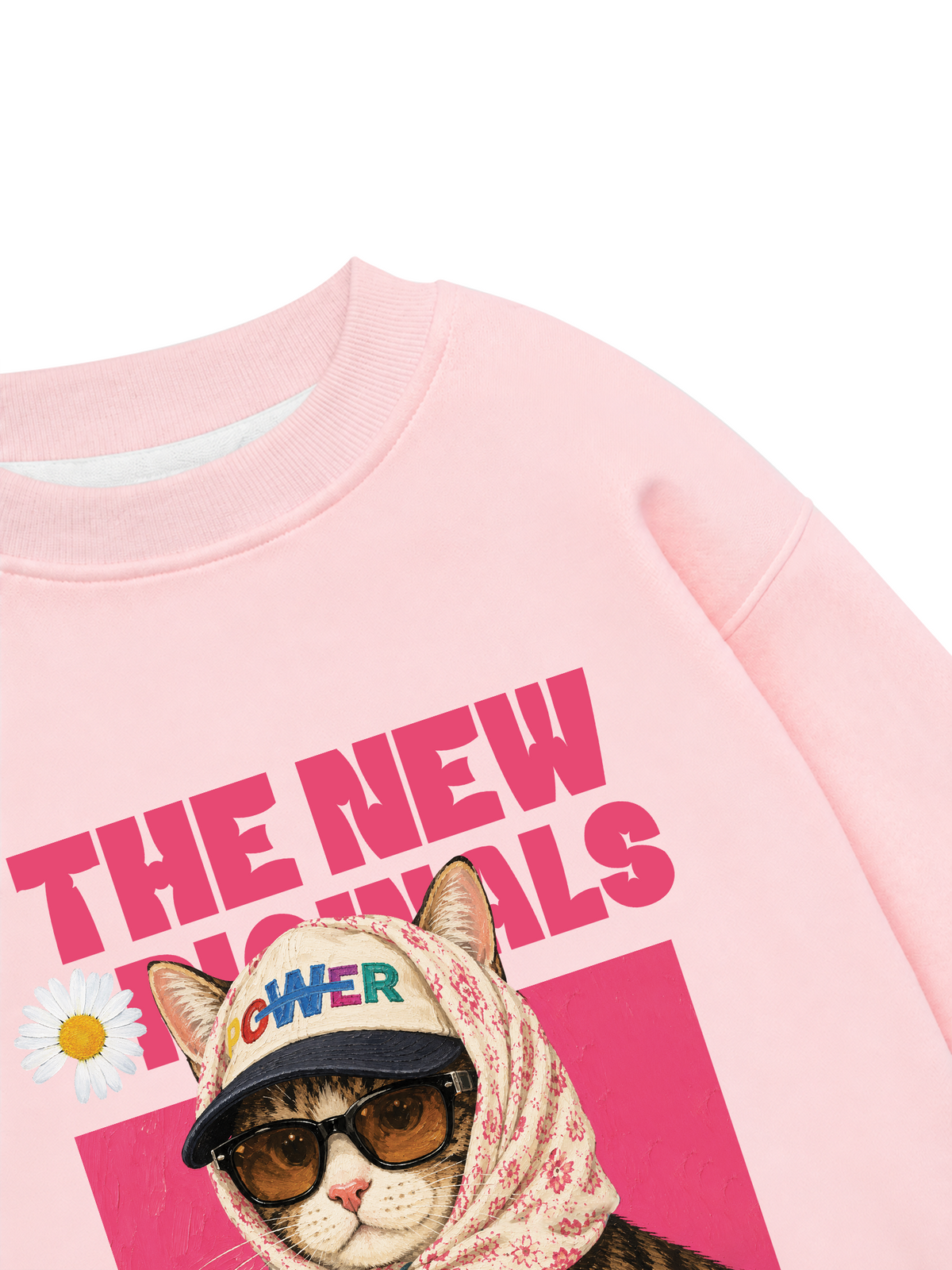 Áo Sweater Nỉ Hai Da Power Cat