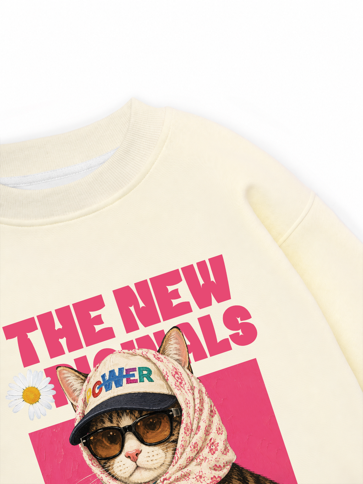 Áo Sweater Nỉ Hai Da Power Cat