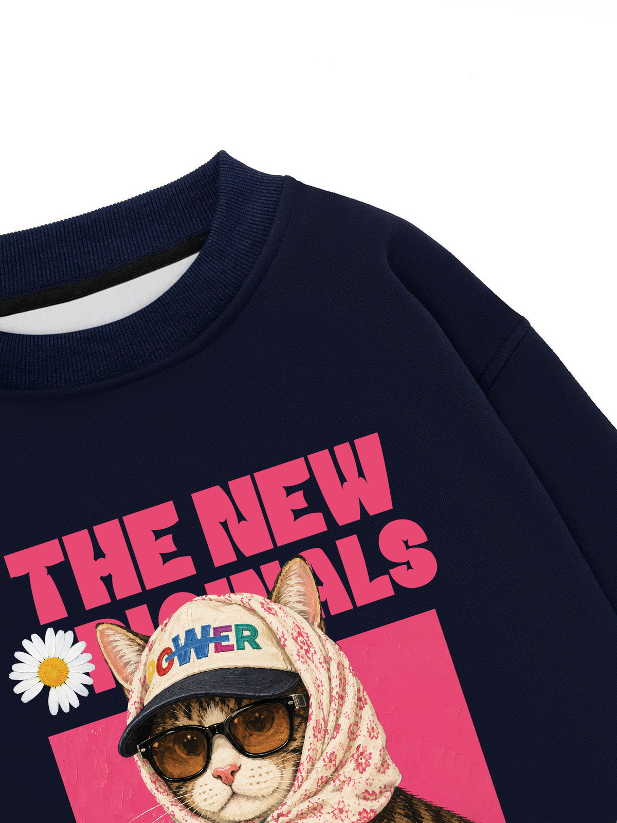 Áo Sweater Nỉ Hai Da Power Cat