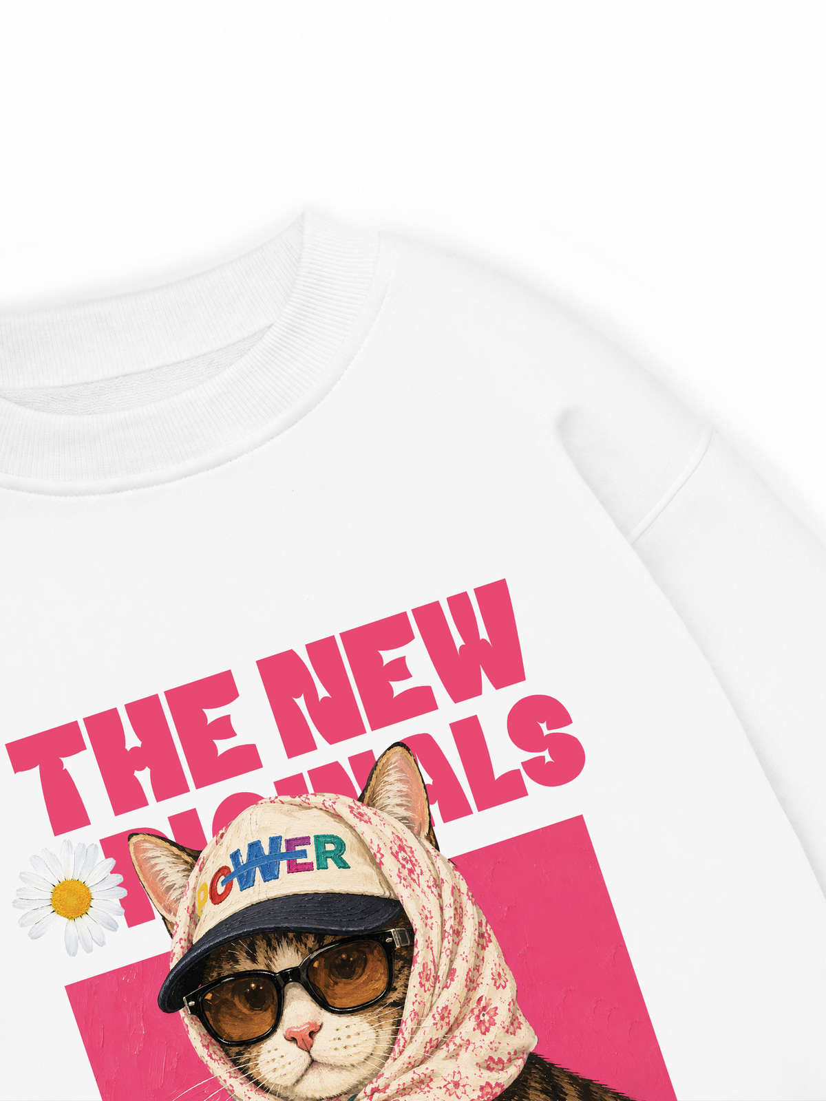 Áo Sweater Nỉ Hai Da Power Cat