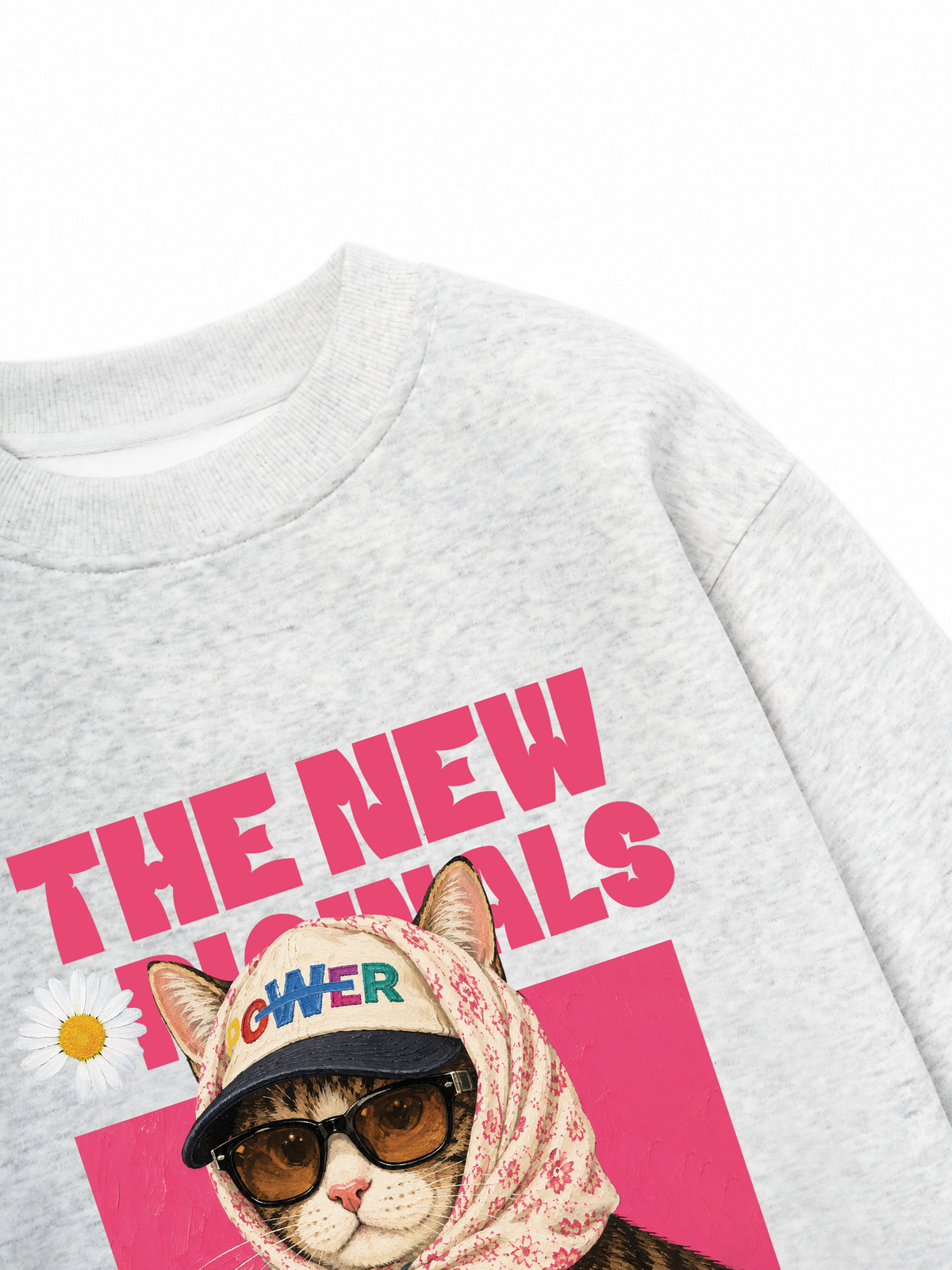 Áo Sweater Nỉ Hai Da Power Cat