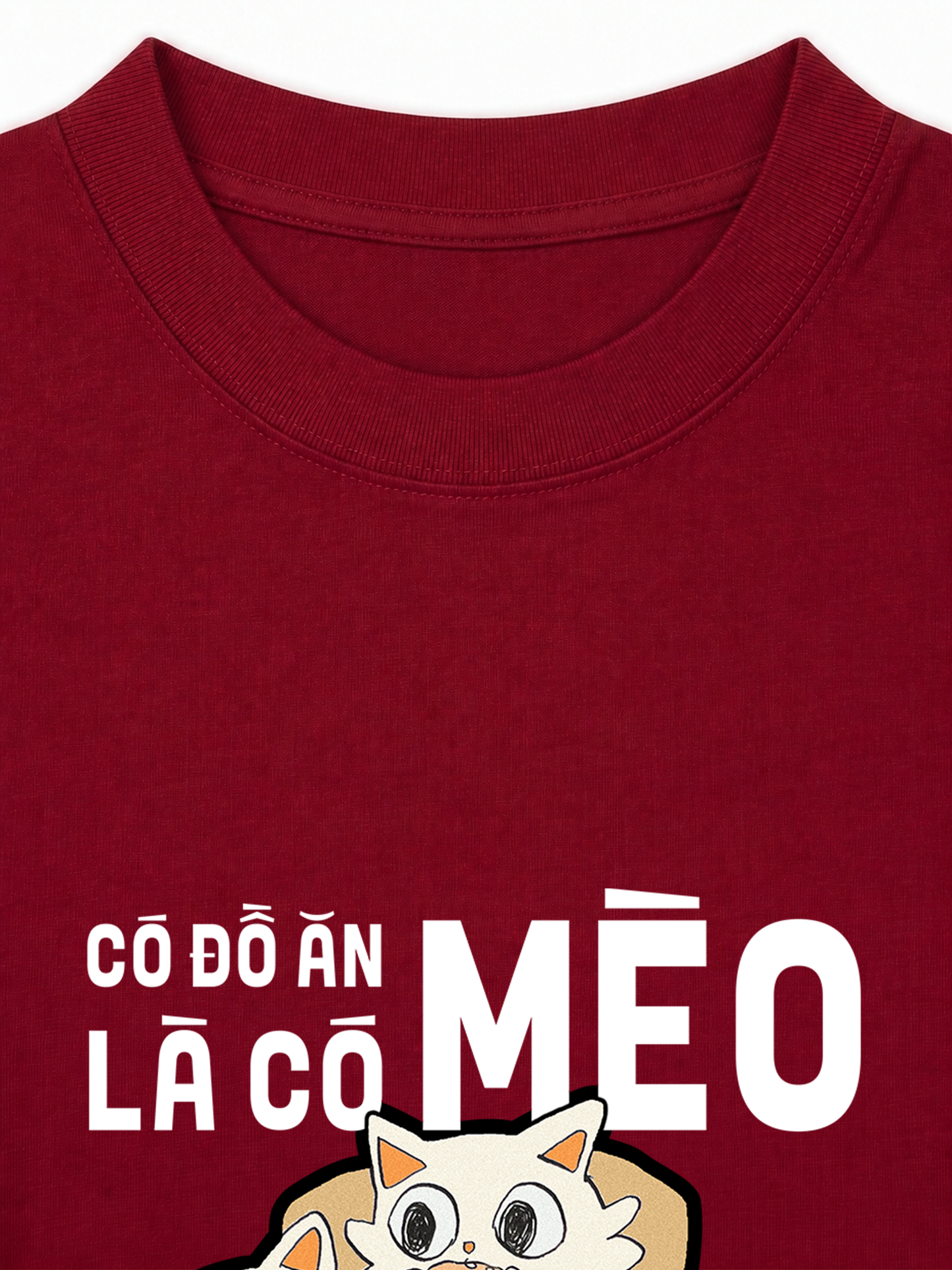 Áo Thun Relaxed Fit Hội Mèo Hăm Ăn