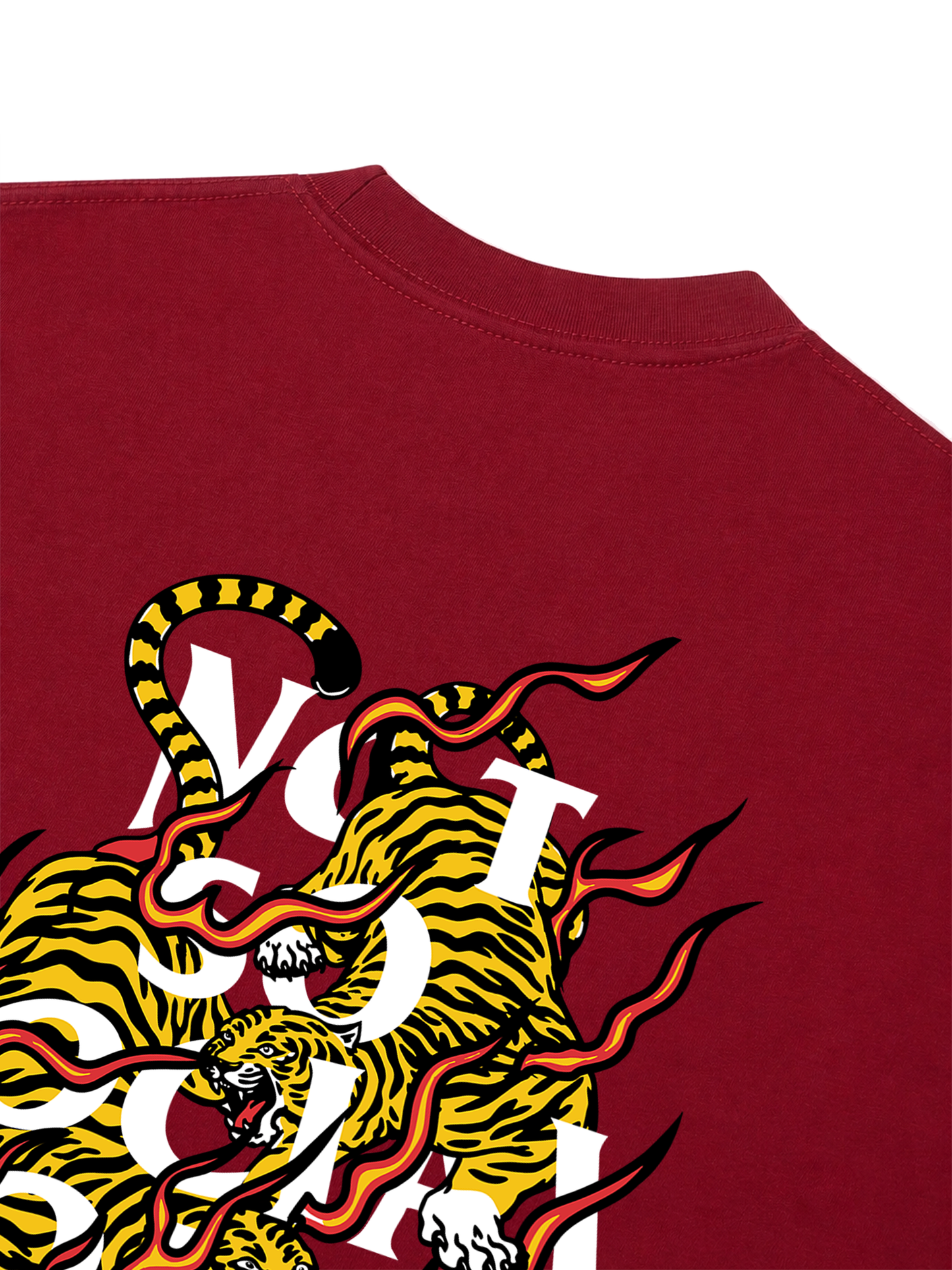 Áo Thun Relaxed Fit Not So Social Today Tiger Heat