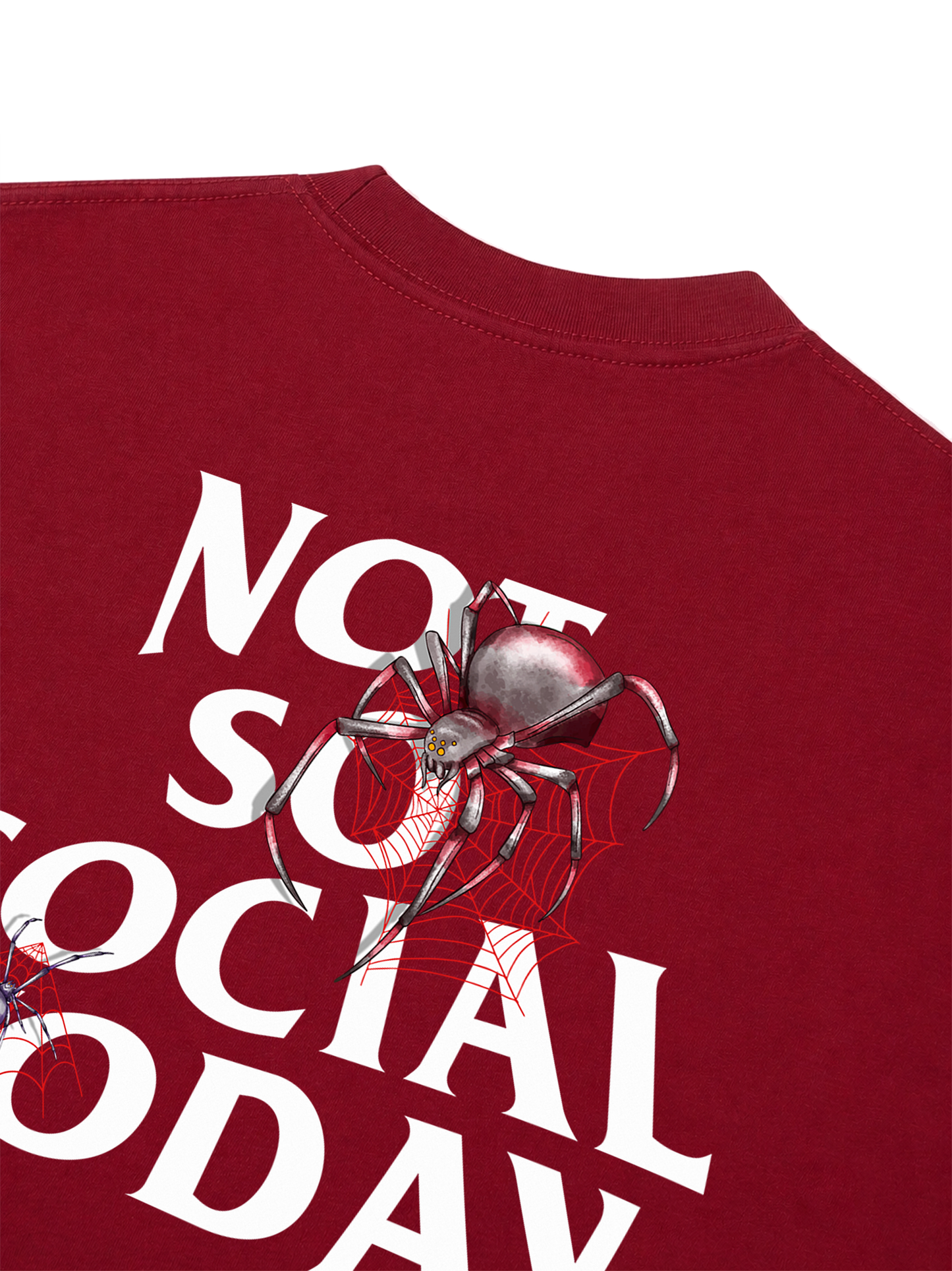 Áo Thun Relaxed Fit Not So Social Today Spider Webs