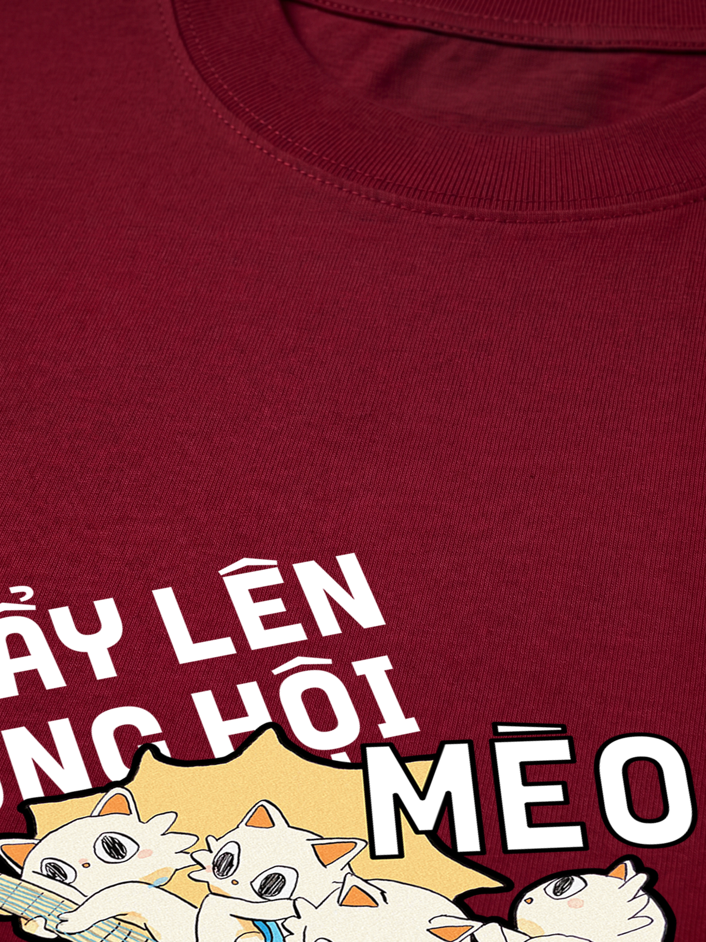 Áo Thun Relaxed Fit Quẩy Lên Cùng Hội Mèo