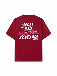 Áo Thun Relaxed Fit Not So Social Today Sad Boyz