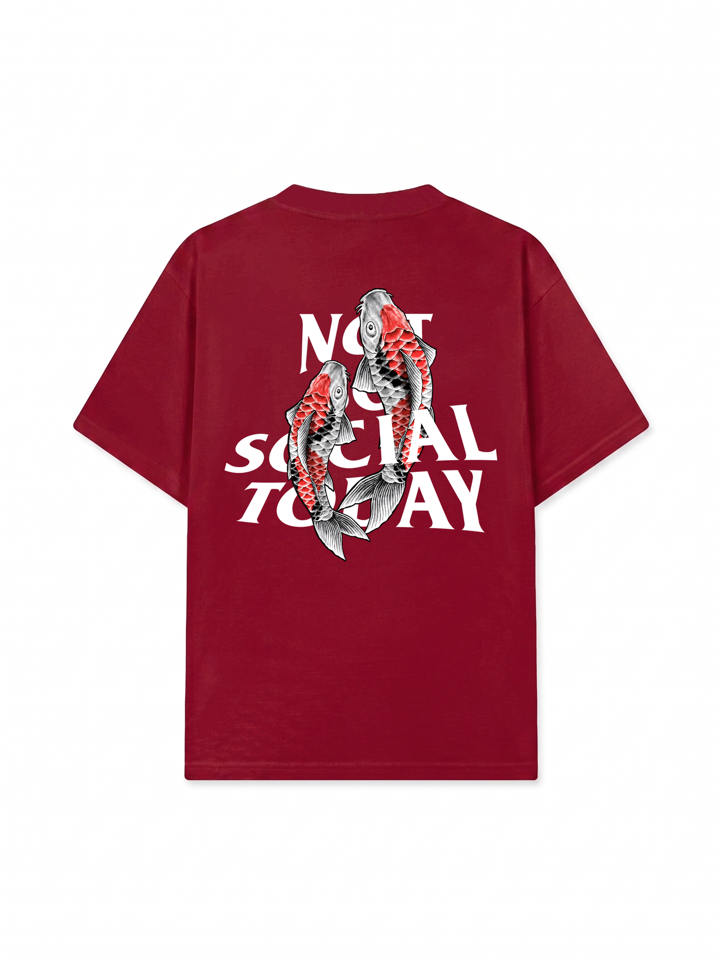 Áo Thun Relaxed Fit Not So Social Today Koi Harmony
