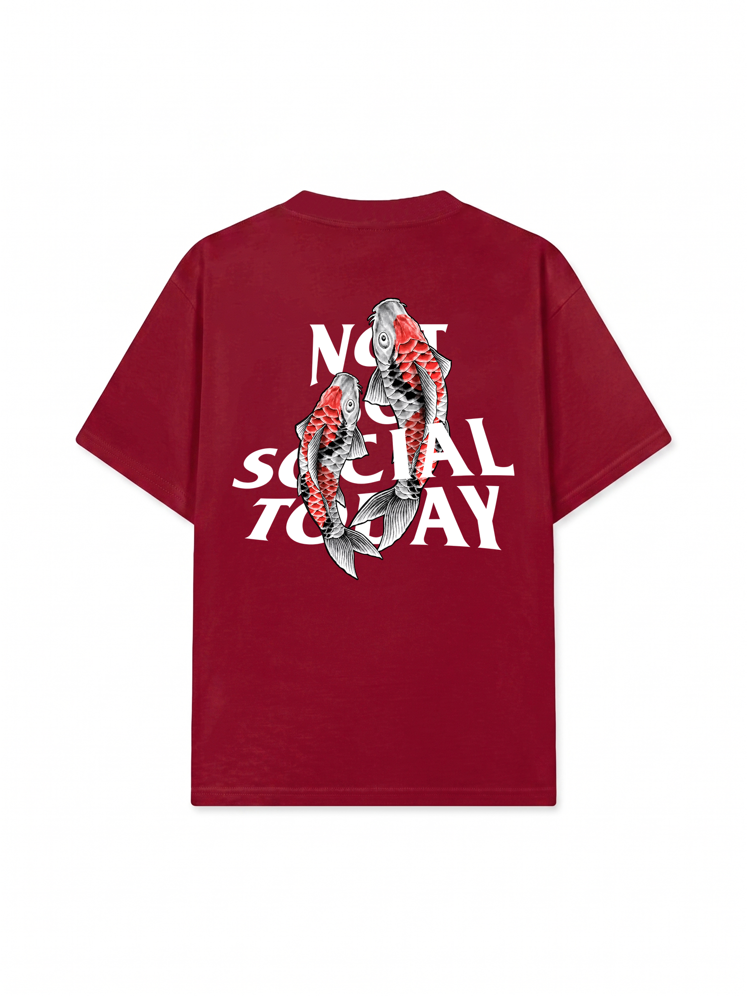 Áo Thun Relaxed Fit Not So Social Today Koi Harmony