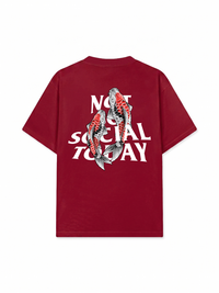 Áo Thun Relaxed Fit Not So Social Today Koi Harmony