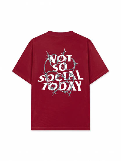 Áo Thun Relaxed Fit Not So Social Today Bobwire