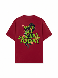 Áo Thun Relaxed Fit Not So Social Today Cherry Snake