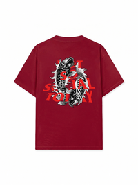 Áo Thun Relaxed Fit Not So Social Today Dark Koi Harmony