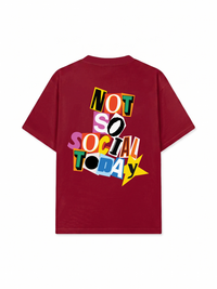 Áo Thun Relaxed Fit Not So Social Today Scrapped Notes