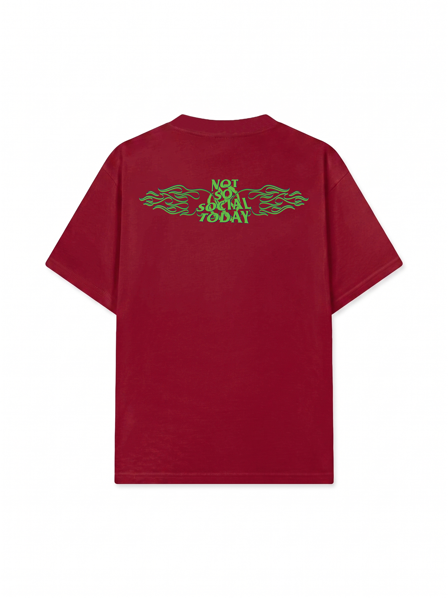 Áo Thun Relaxed Fit Not So Social Today Green Fire