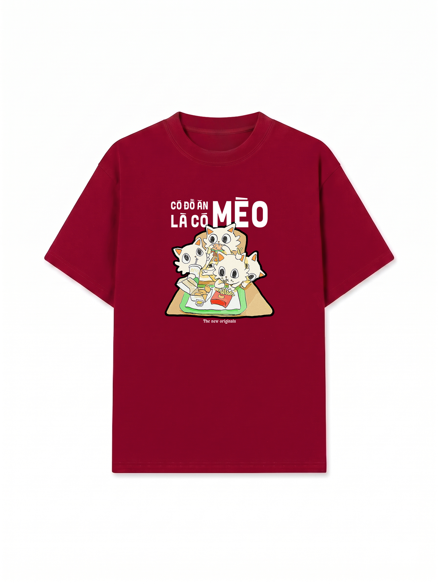 Áo Thun Relaxed Fit Hội Mèo Hăm Ăn
