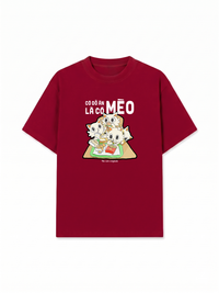 Áo Thun Relaxed Fit Hội Mèo Hăm Ăn
