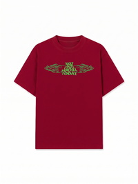 Áo Thun Relaxed Fit Not So Social Today Green Fire