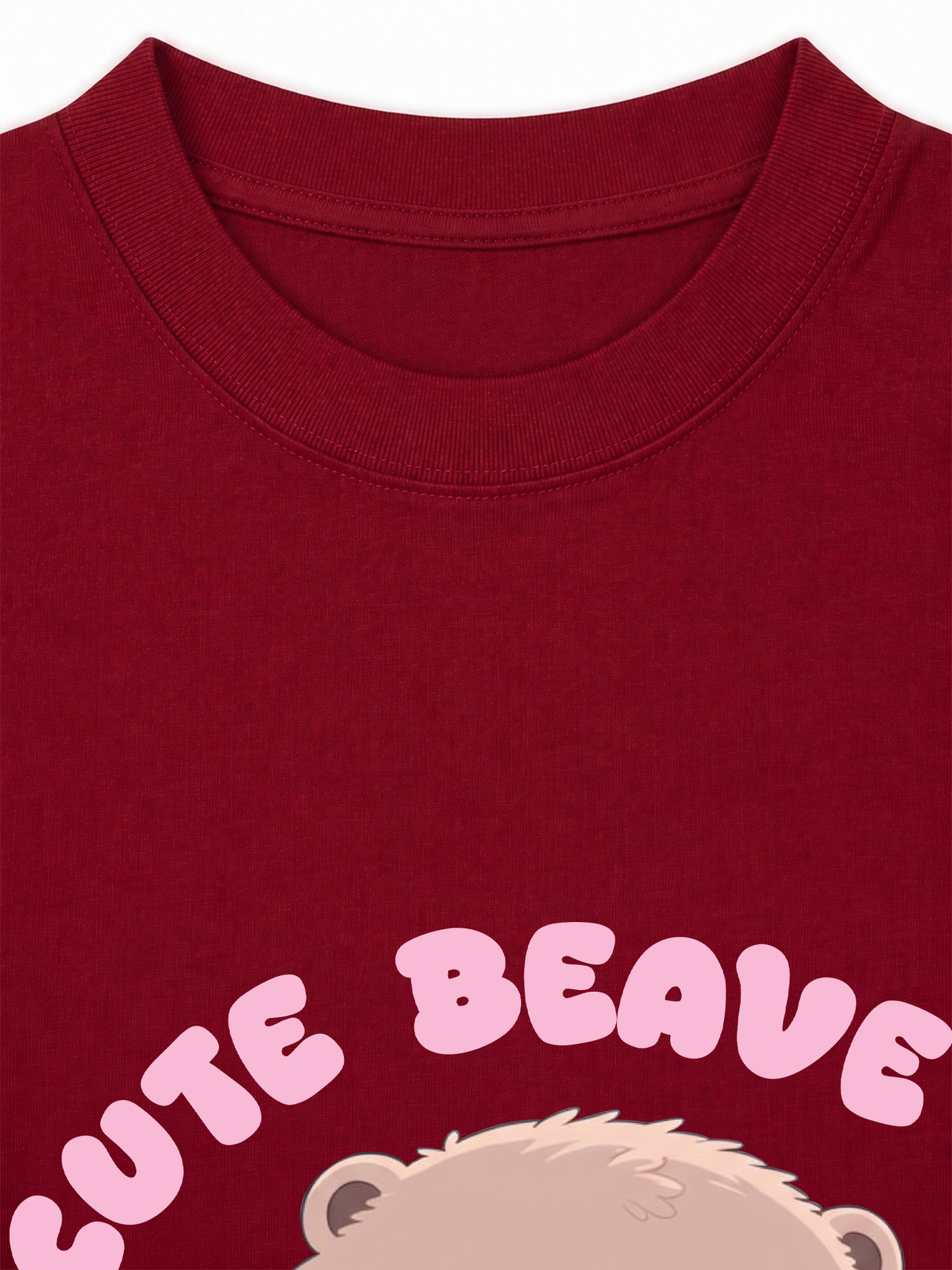 Áo Thun Relaxed Fit Animal Red Cute Beaver