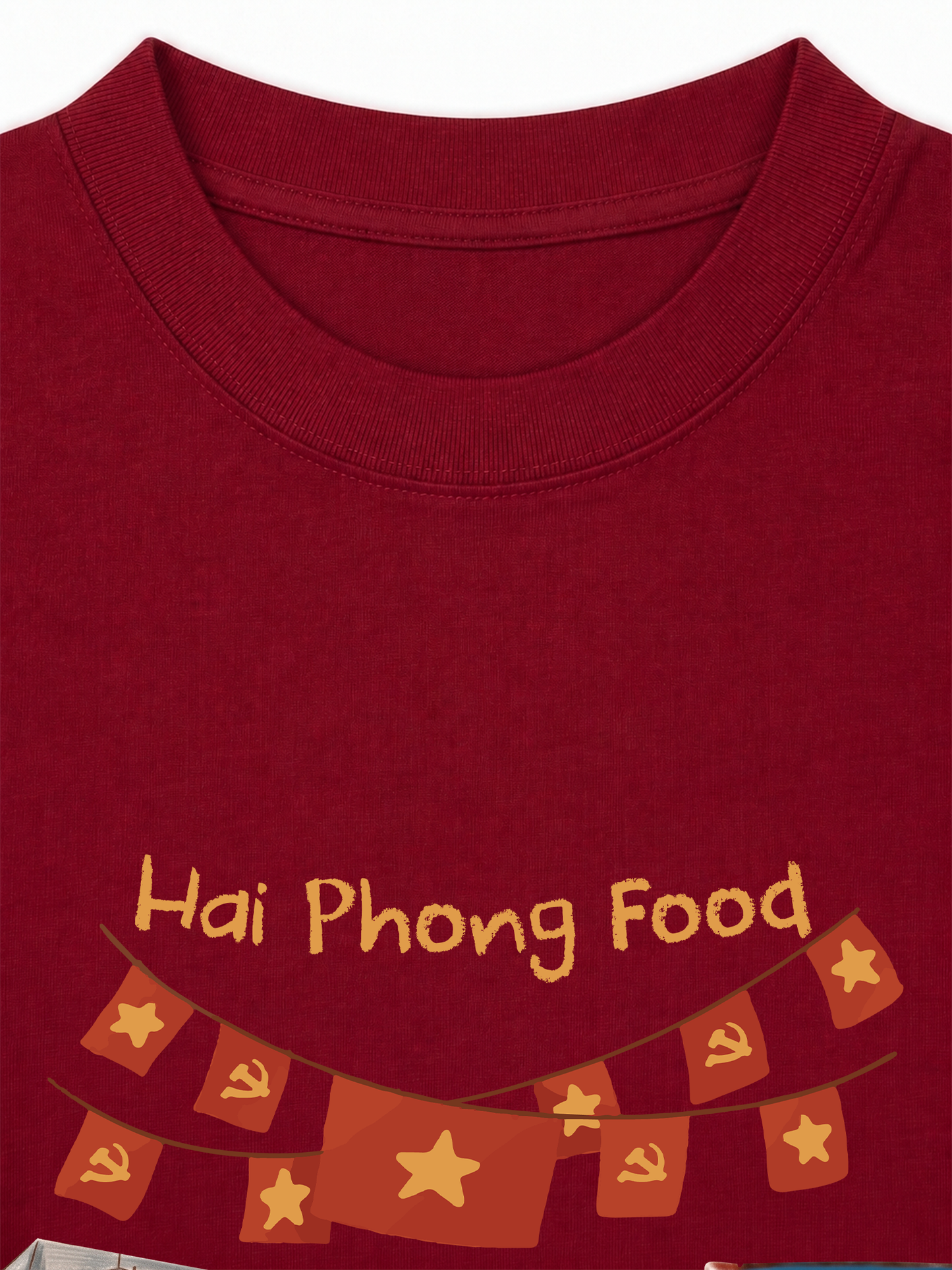 Áo Thun Relaxed Fit Hai Phong Food Phố Cột Đèn