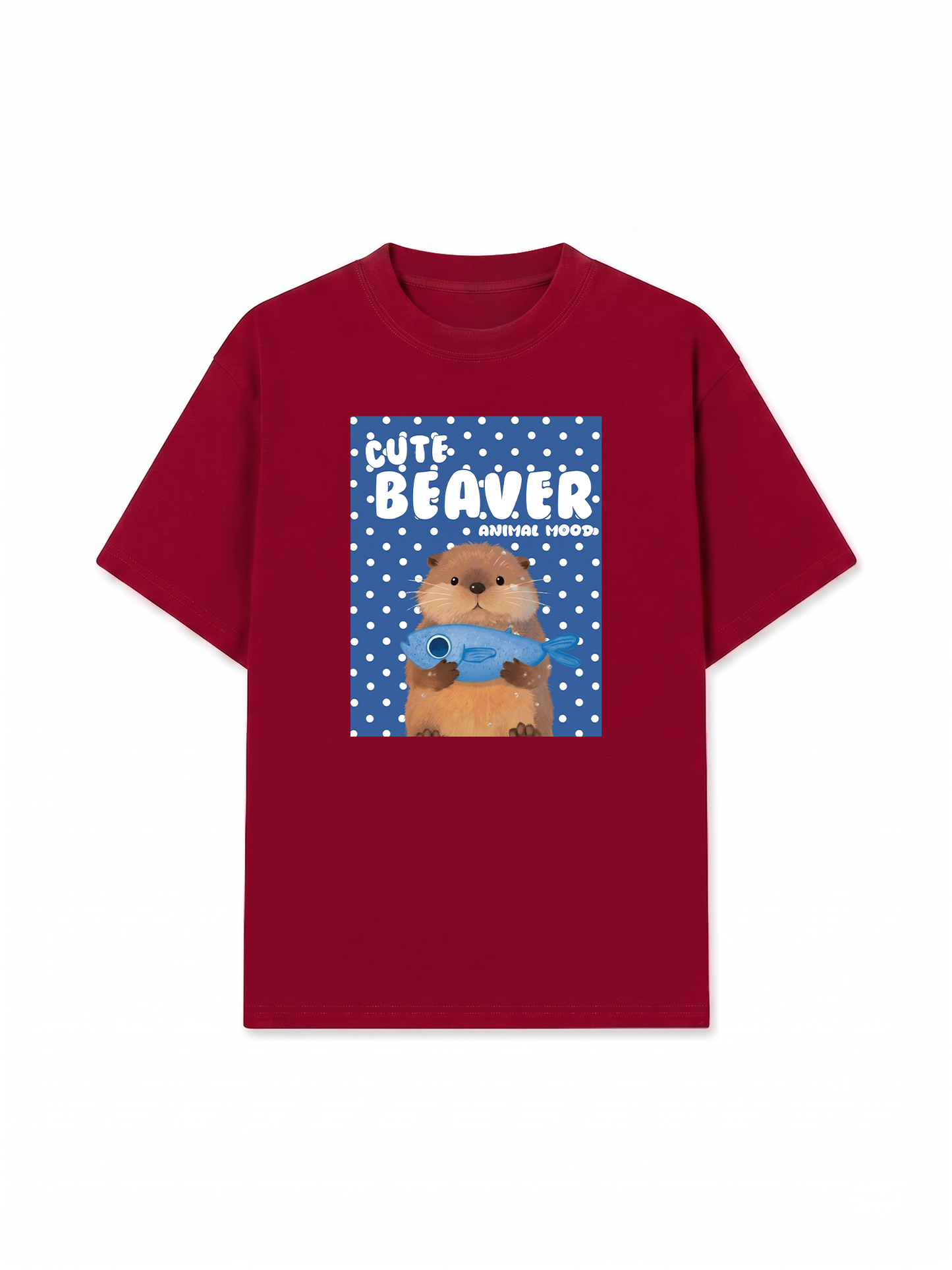 Áo Thun Relaxed Fit Animal Cute Beaver