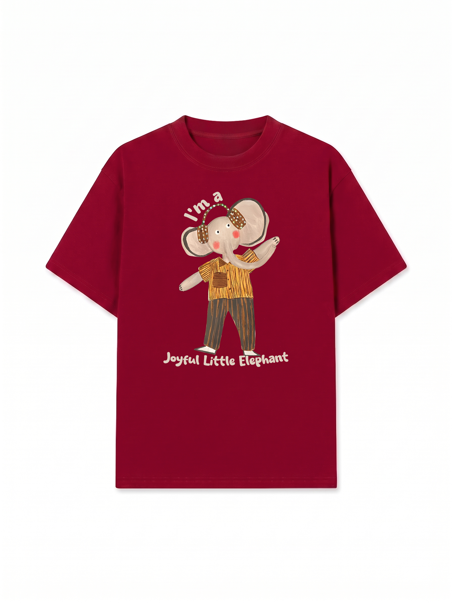 Áo Thun Relaxed Fit Animal I'm A Joyful Little Elephant