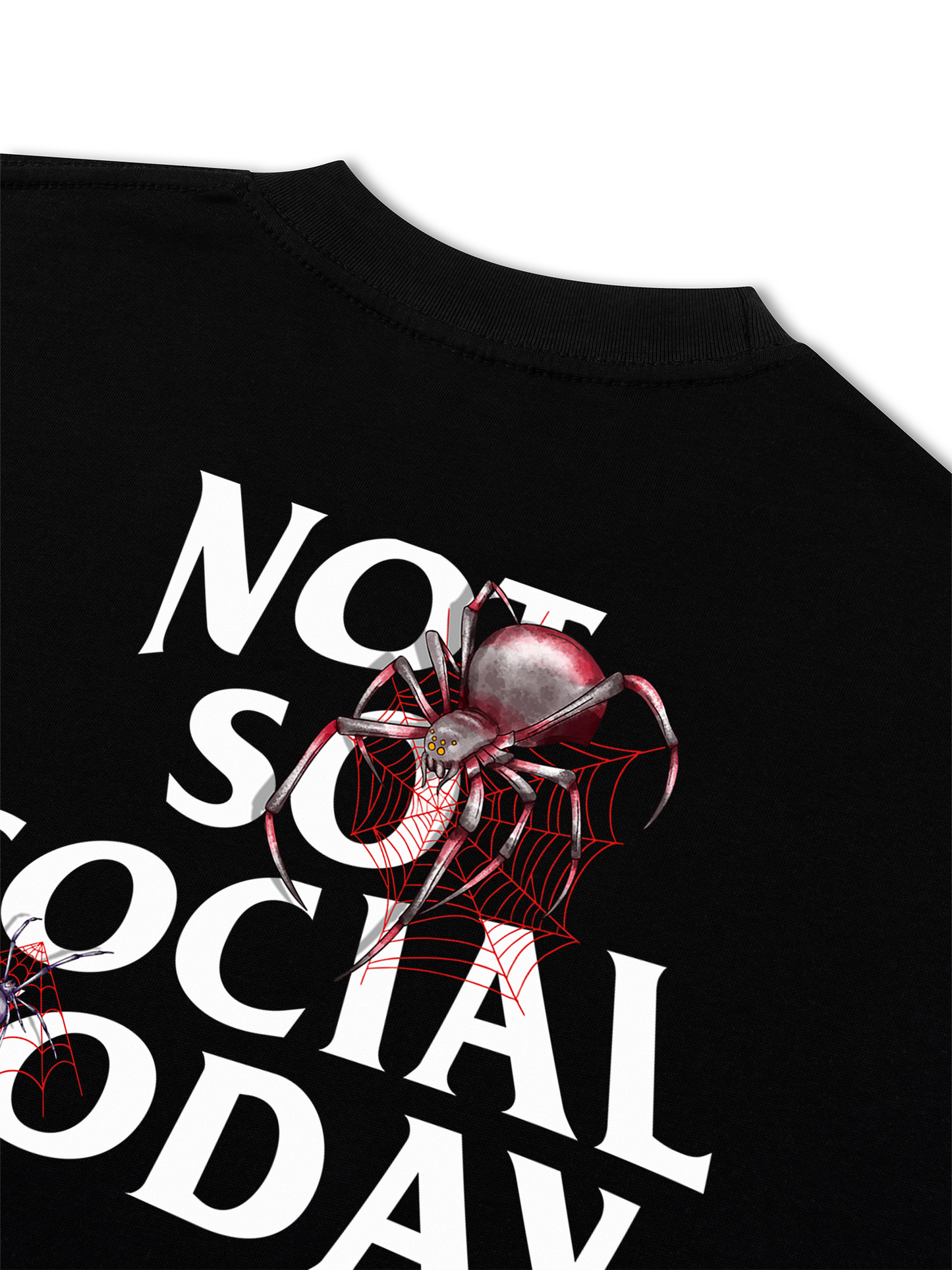 Áo Thun Relaxed Fit Not So Social Today Spider Webs