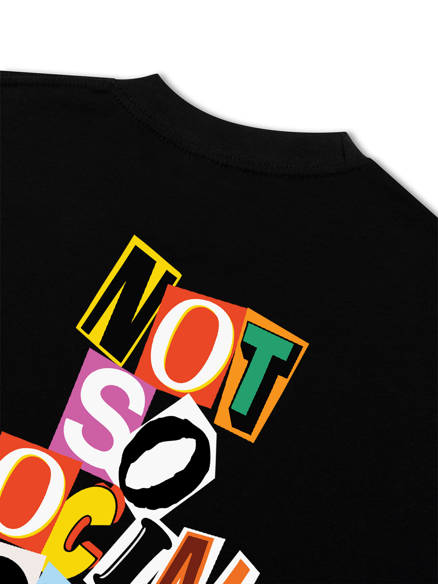 Áo Thun Relaxed Fit Not So Social Today Scrapped Notes