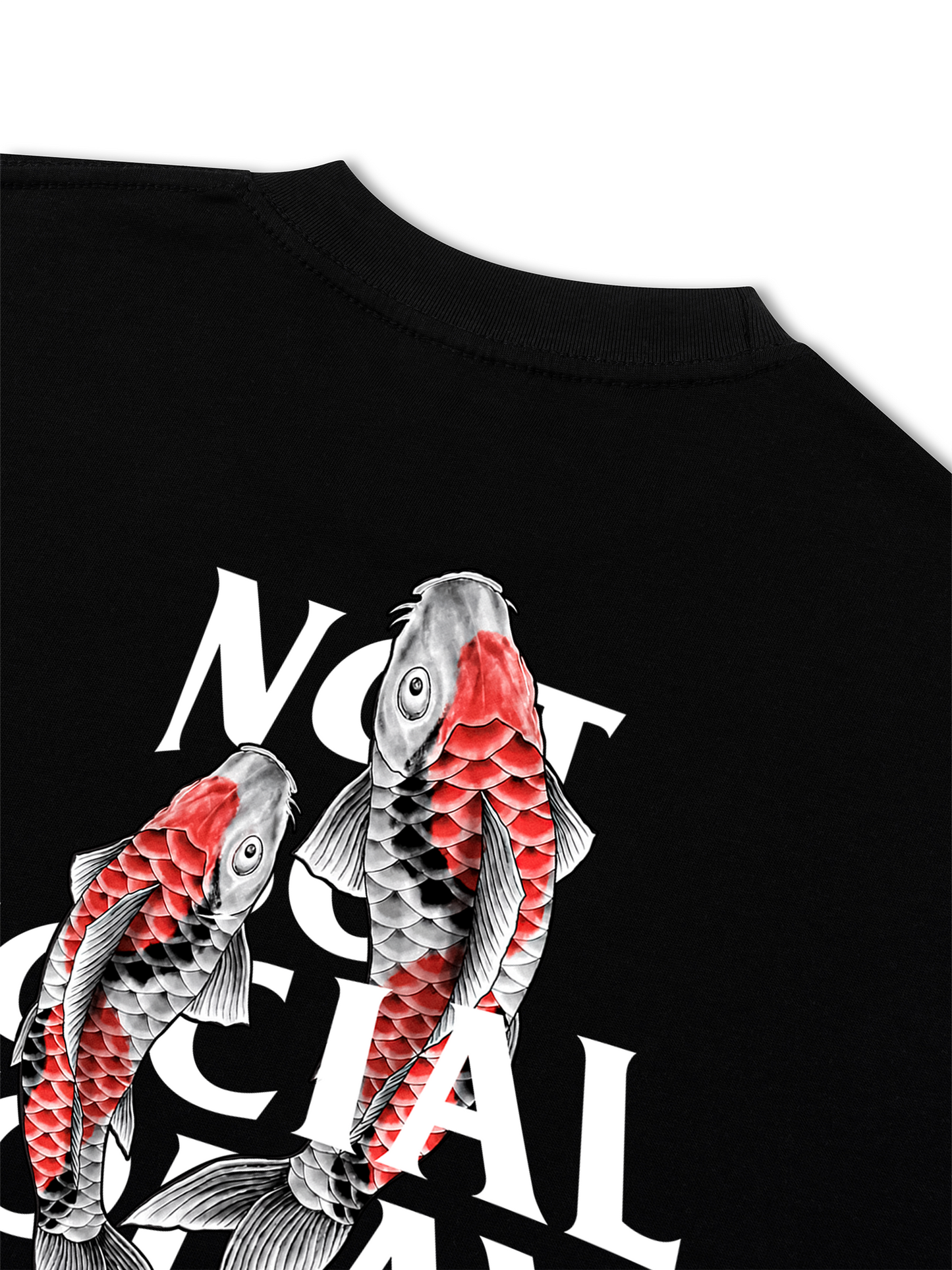 Áo Thun Relaxed Fit Not So Social Today Koi Harmony
