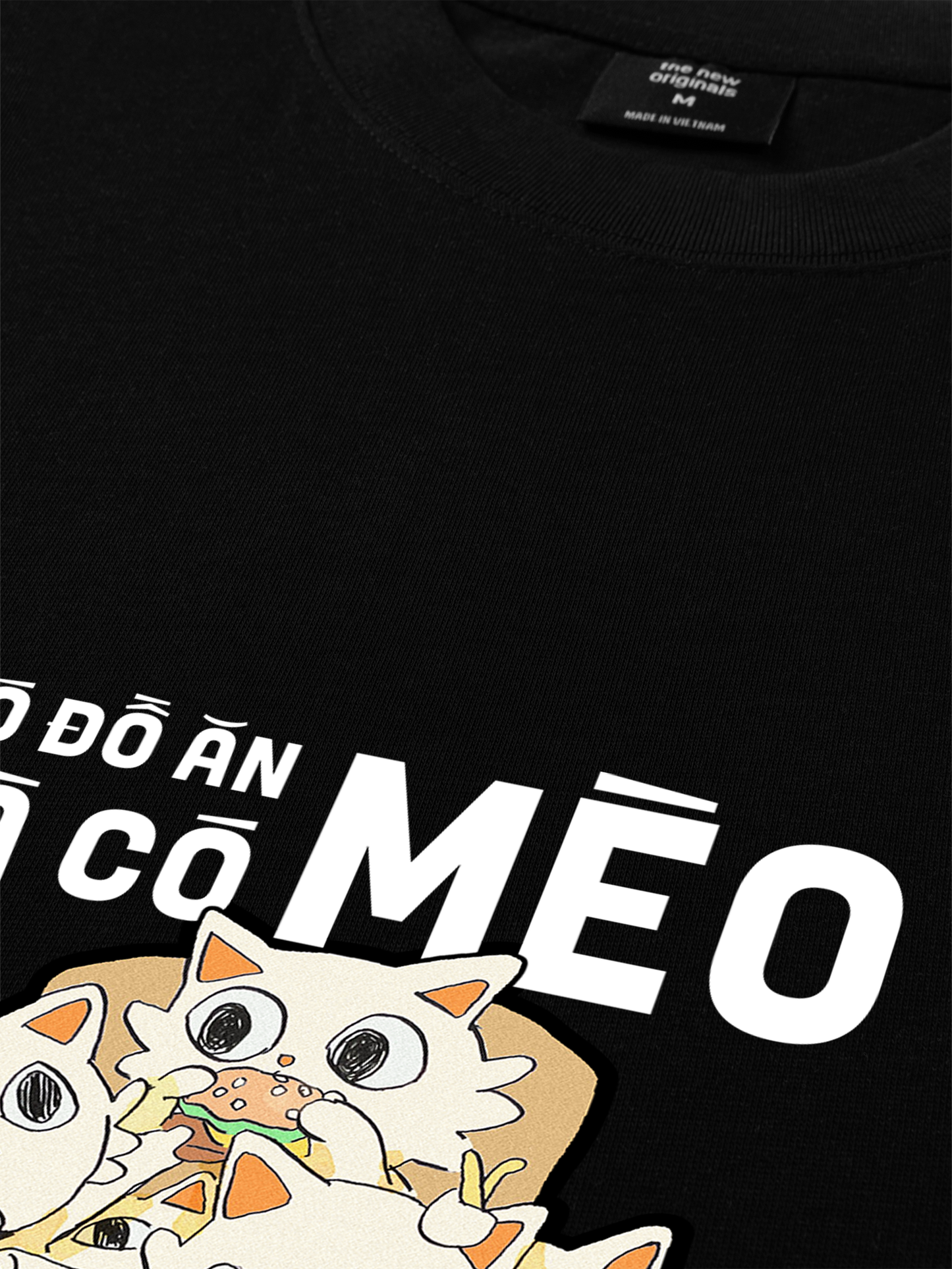Áo Thun Relaxed Fit Hội Mèo Hăm Ăn