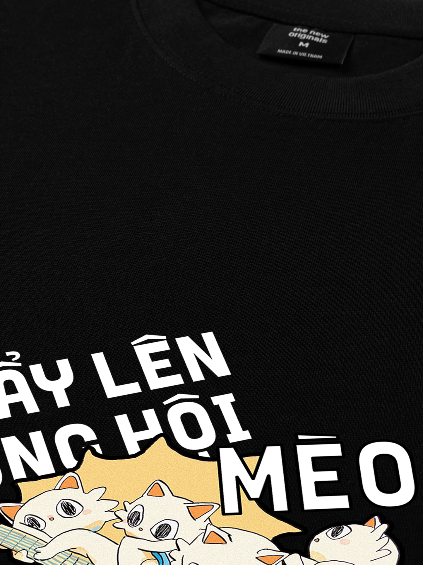 Áo Thun Relaxed Fit Quẩy Lên Cùng Hội Mèo