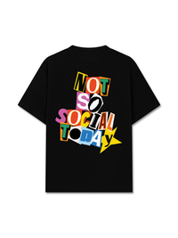 Áo Thun Relaxed Fit Not So Social Today Scrapped Notes