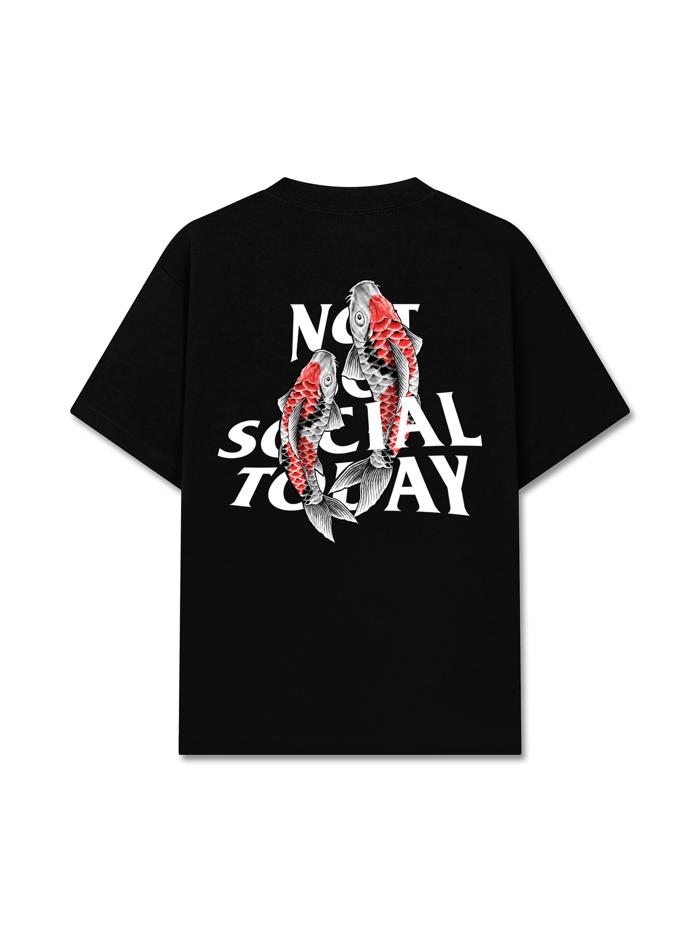 Áo Thun Relaxed Fit Not So Social Today Koi Harmony