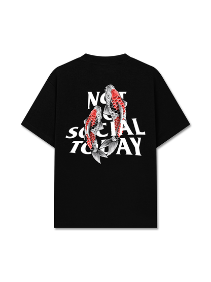 Áo Thun Relaxed Fit Not So Social Today Koi Harmony