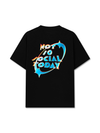Áo Thun Relaxed Fit Not So Social Today Neon Holographic