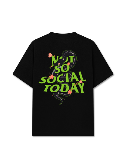 Áo Thun Relaxed Fit Not So Social Today Cherry Snake