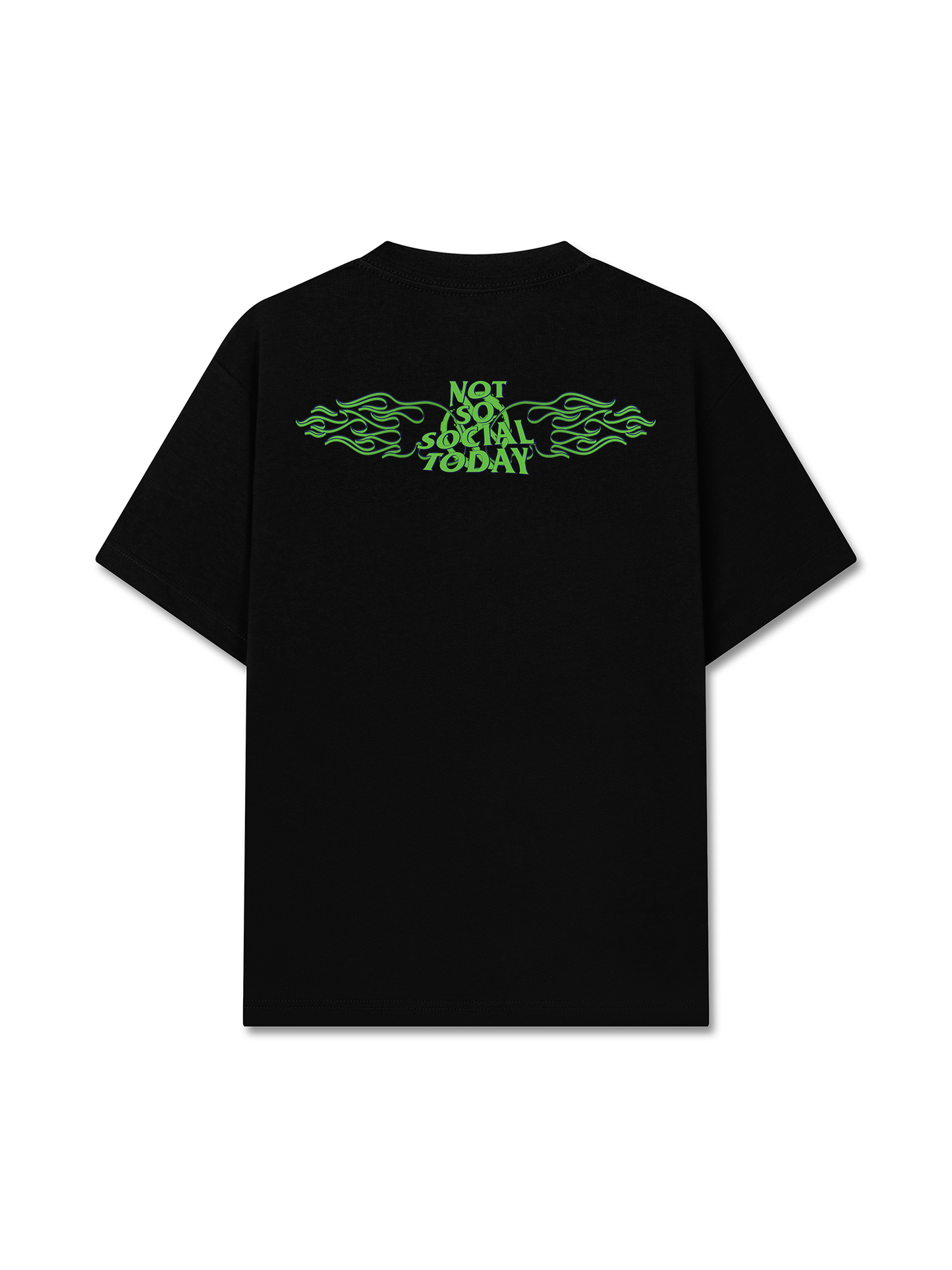 Áo Thun Relaxed Fit Not So Social Today Green Fire