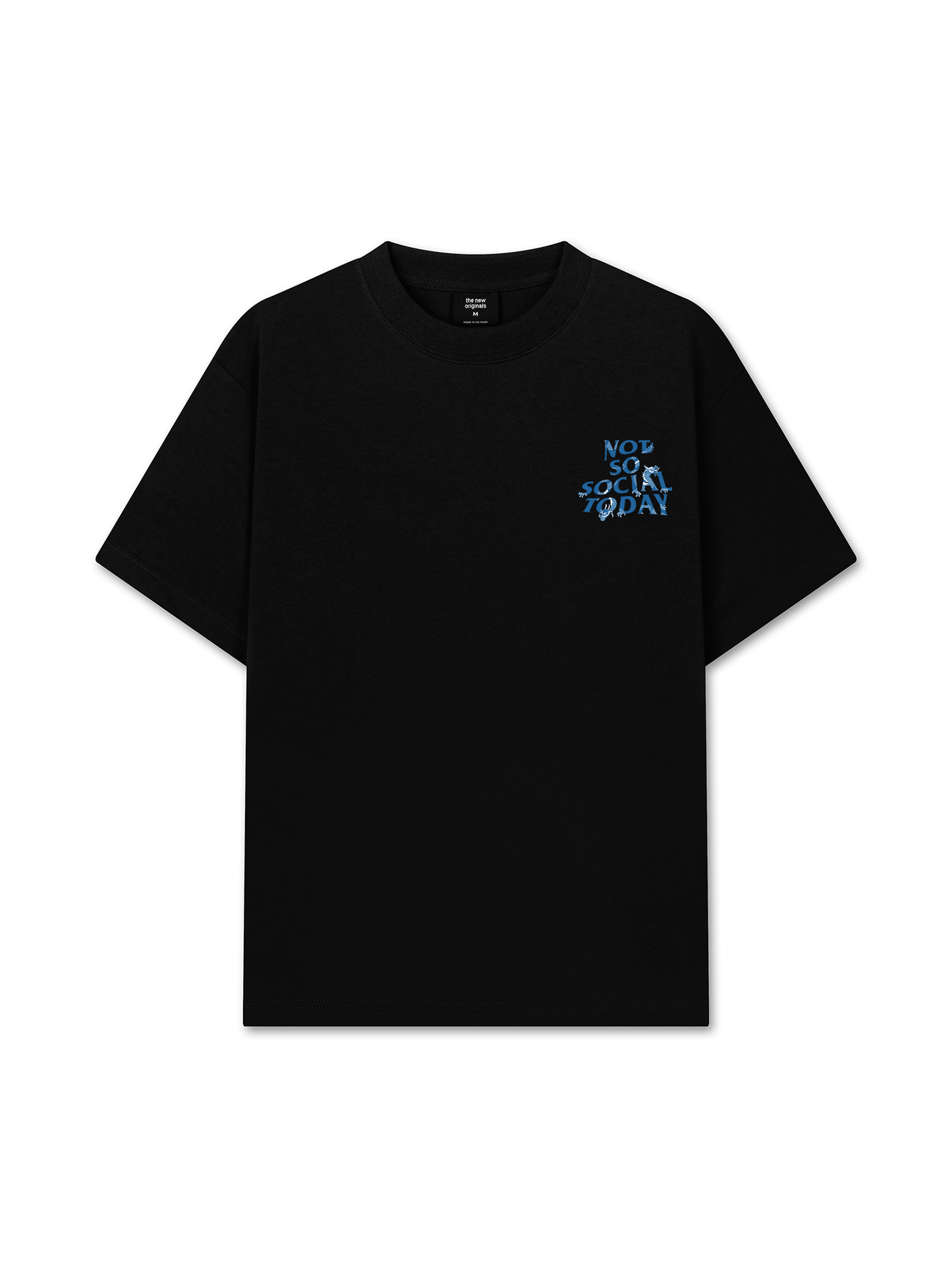 Áo Thun Relaxed Fit Not So Social Today Blue Dragon