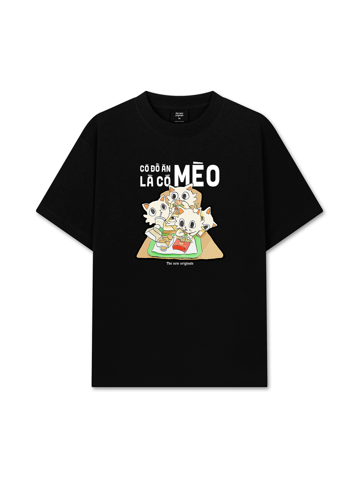 Áo Thun Relaxed Fit Hội Mèo Hăm Ăn