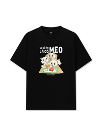 Áo Thun Relaxed Fit Hội Mèo Hăm Ăn