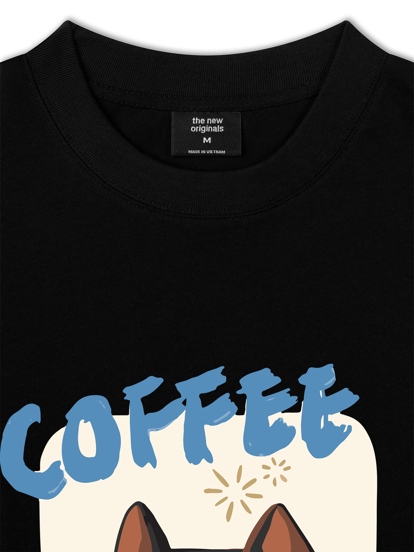 Áo Thun Relaxed Fit Coffee Club Black Cat