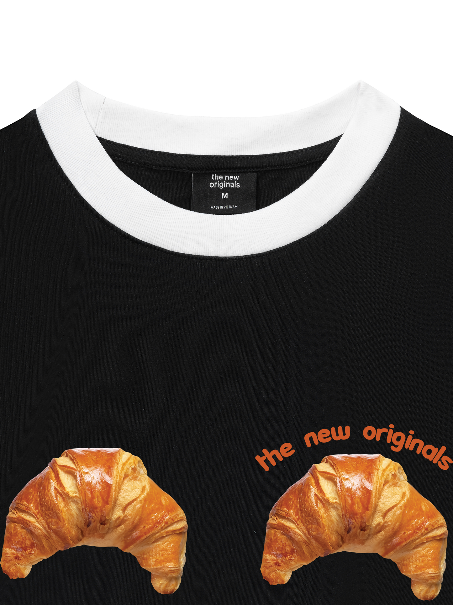 Áo Thun Ringer Relaxed Fit Croissant Quote