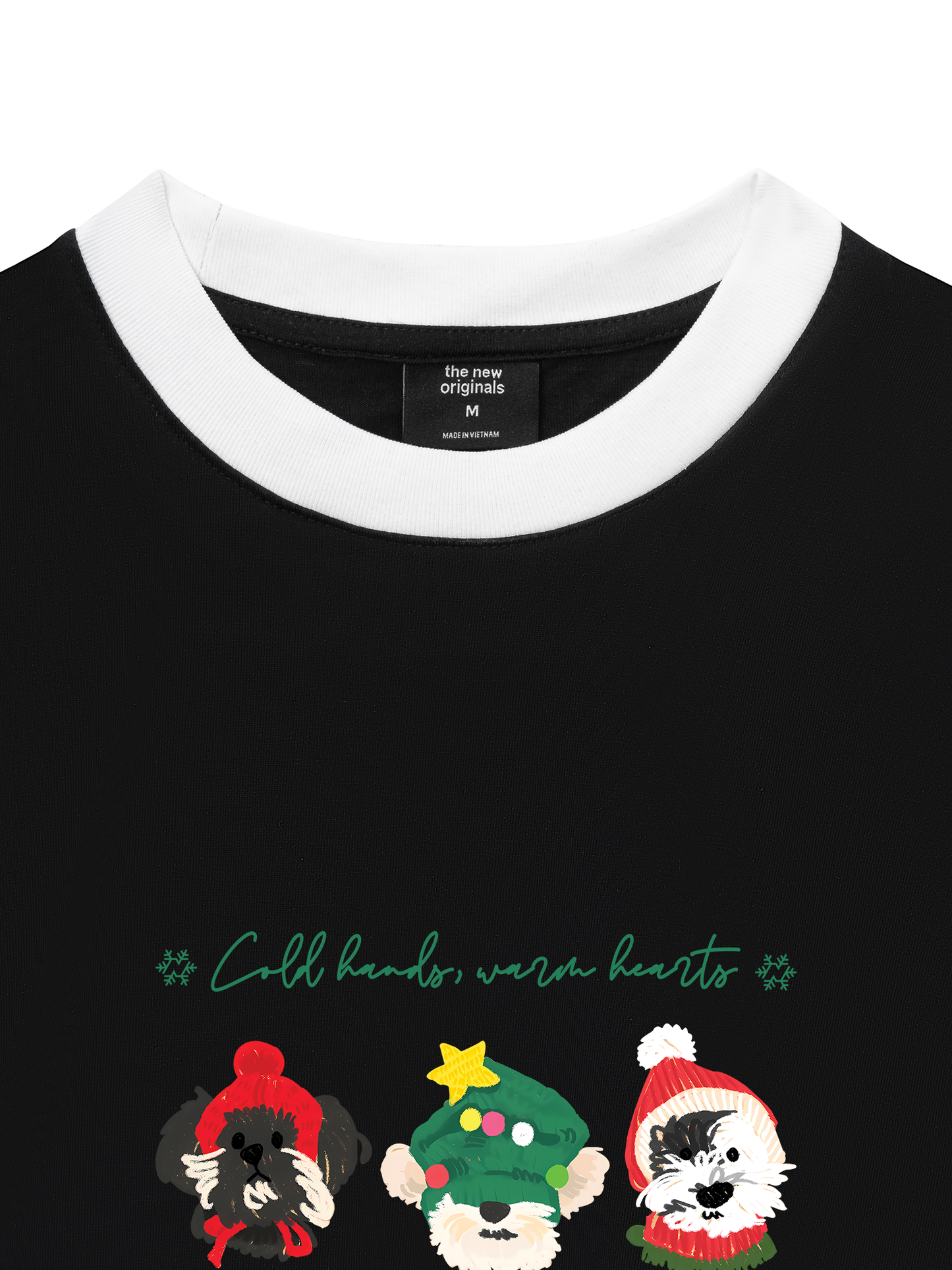 Áo Thun Ringer Relaxed Fit Animal Mood Cold Hand Warrm Heart
