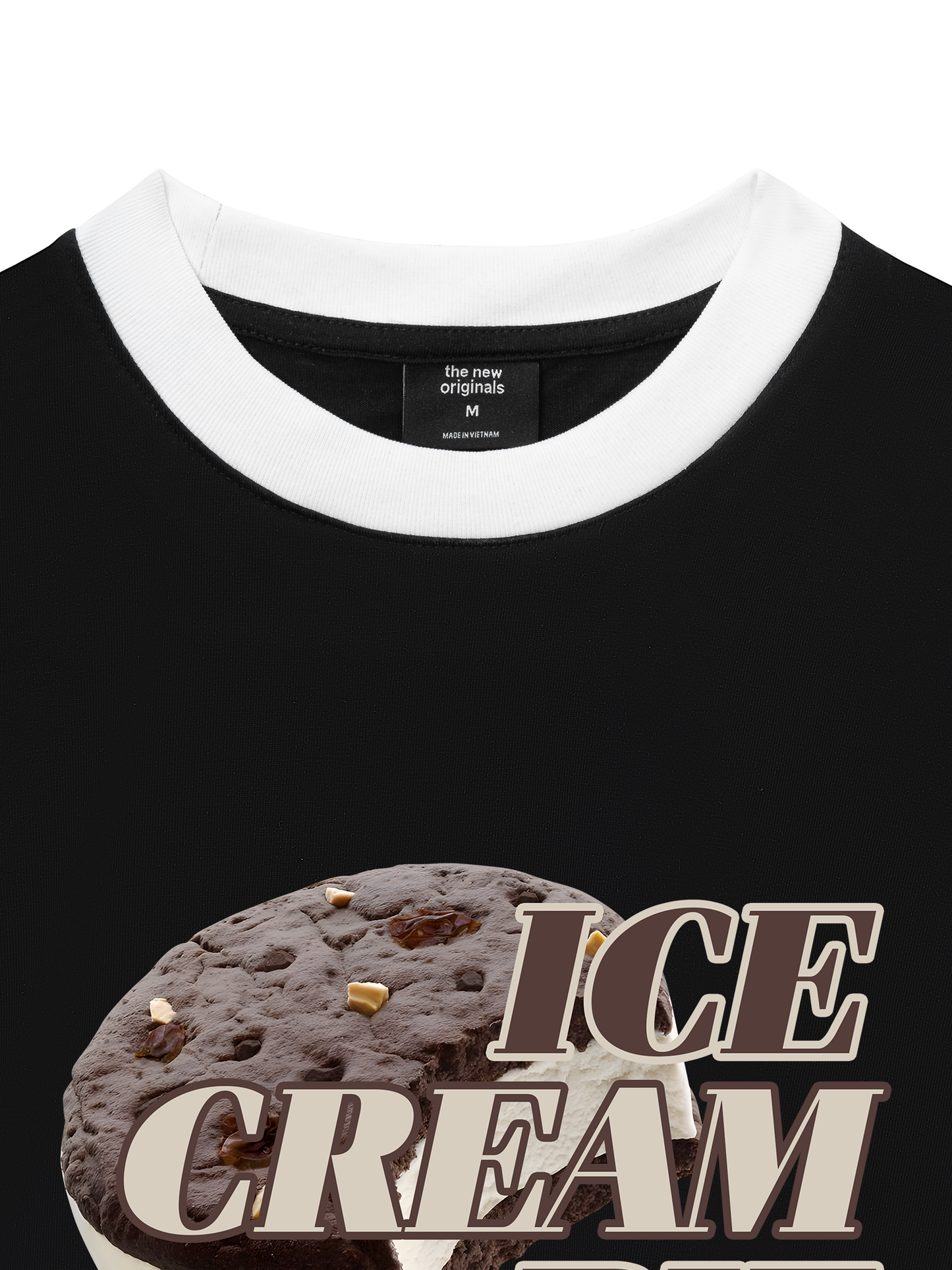 Áo Thun Ringer Relaxed Fit Foody Ice Cream Pie