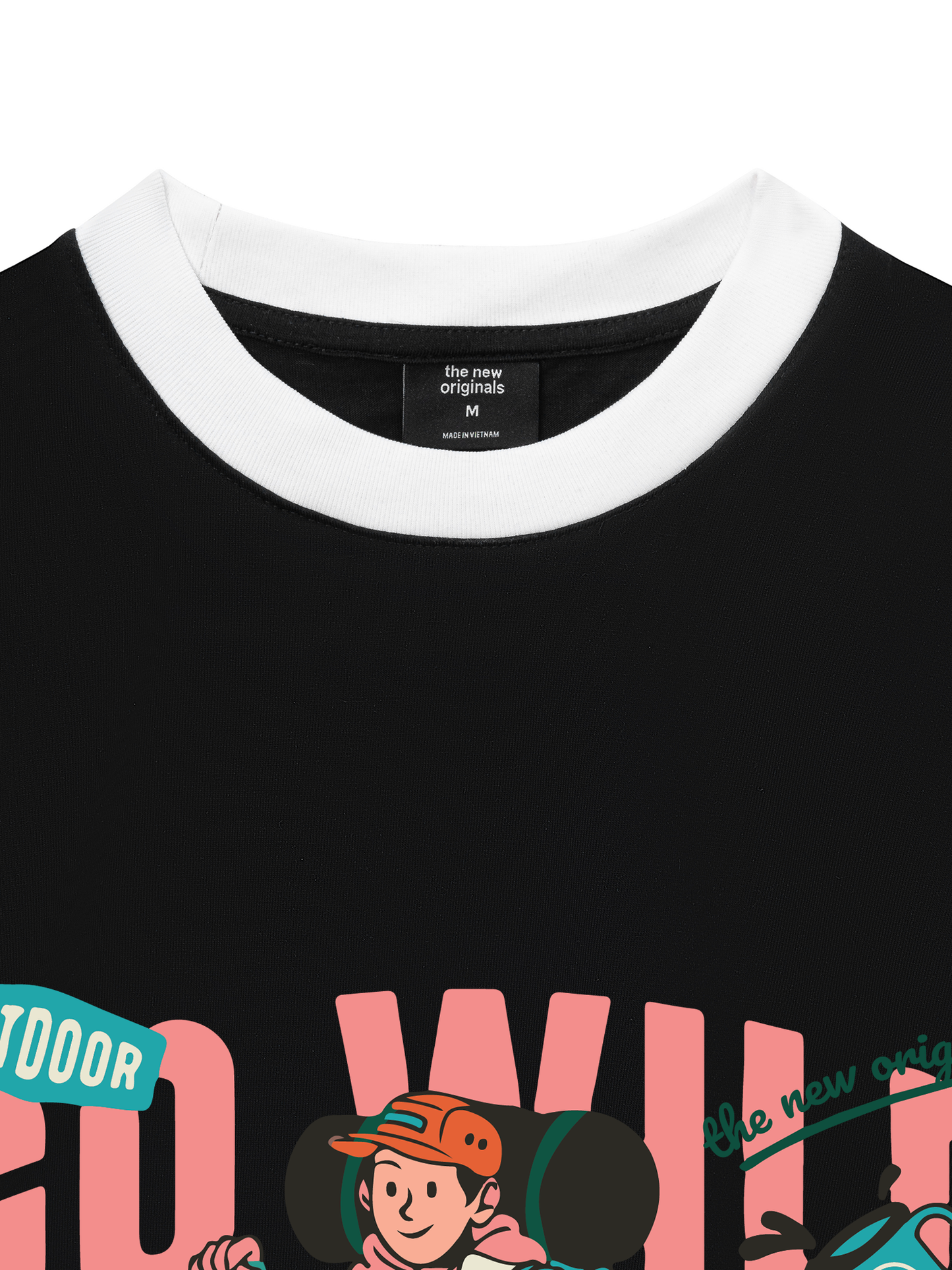 Áo Thun Ringer Relaxed Fit Go Wild Take A Hike