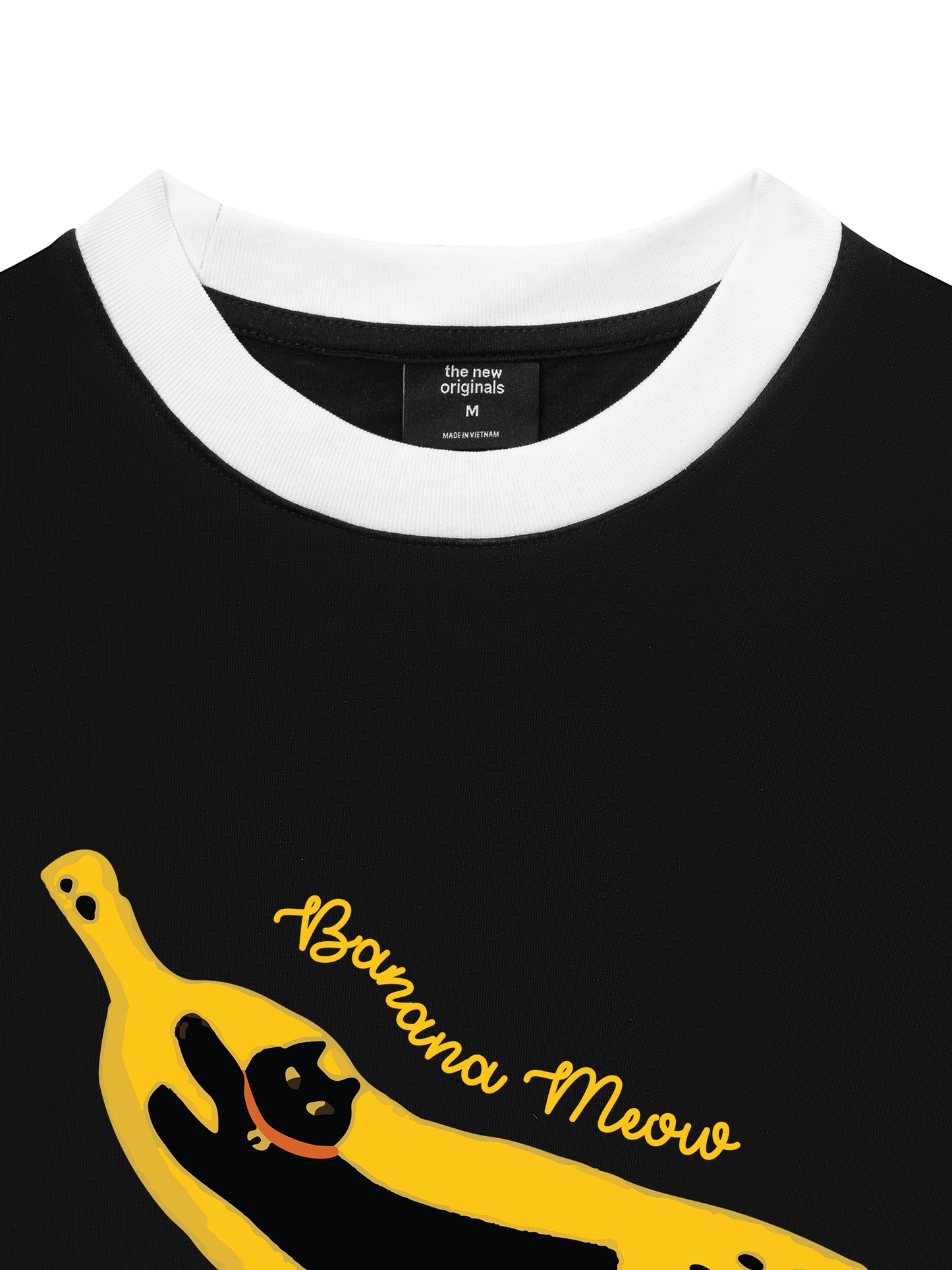Áo Thun Ringer Relaxed Fit Banana Meow