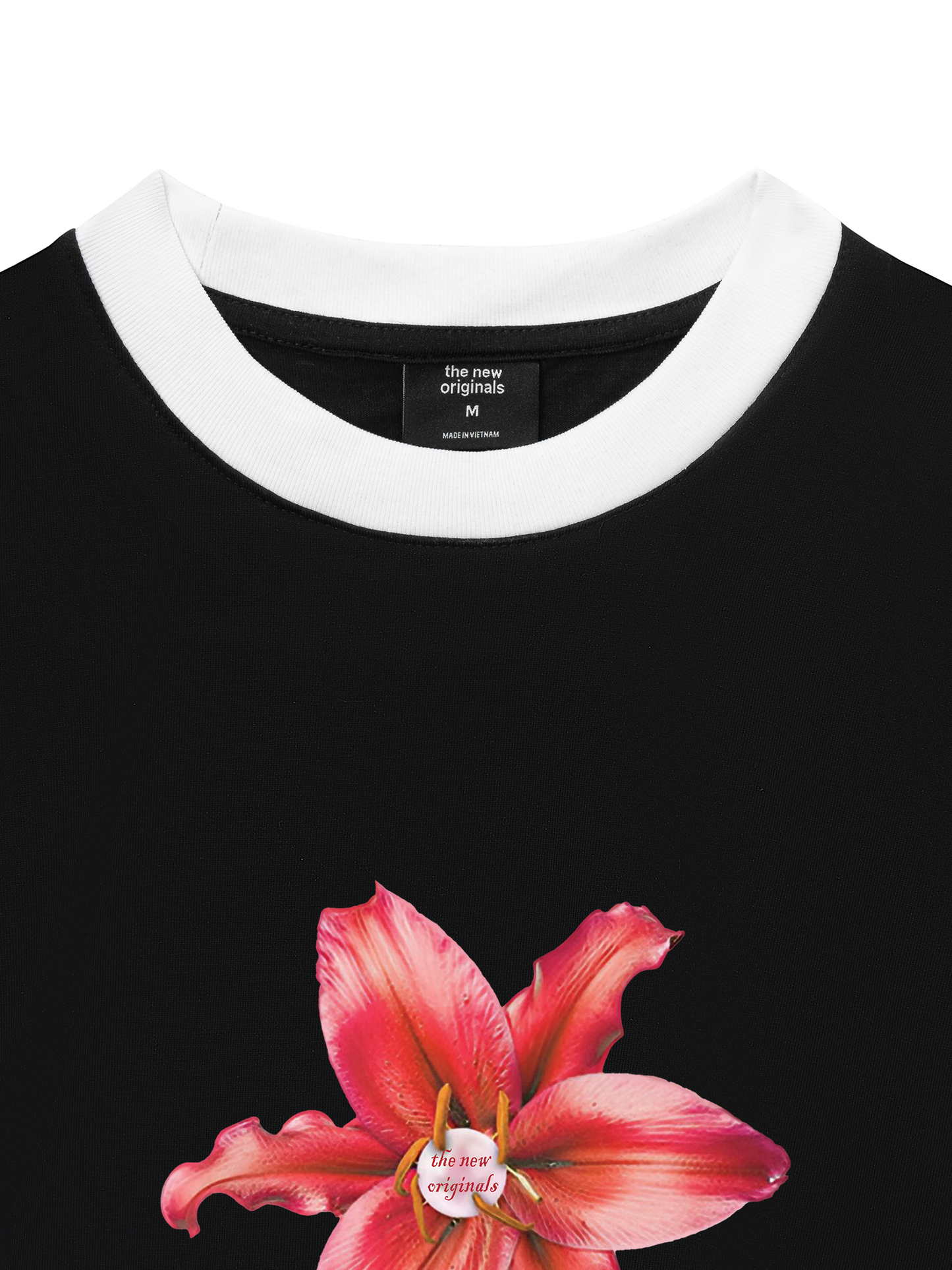 Áo Thun Ringer Relaxed Fit Pearl Lily Flower