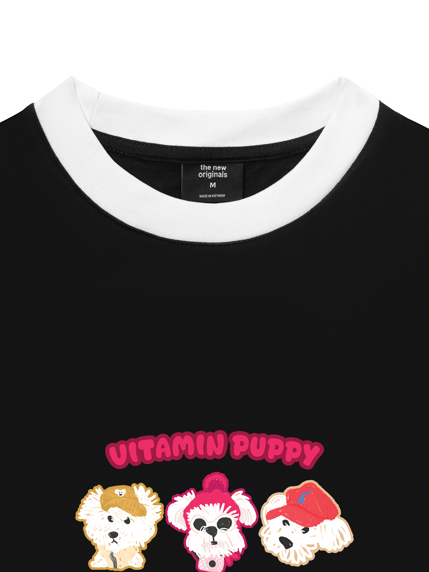 Áo Thun Ringer Relaxed Fit Animal Mood Viatmin Puppy