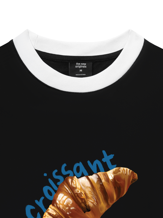 Áo Thun Ringer Relaxed Fit Sweet Patry Croissant