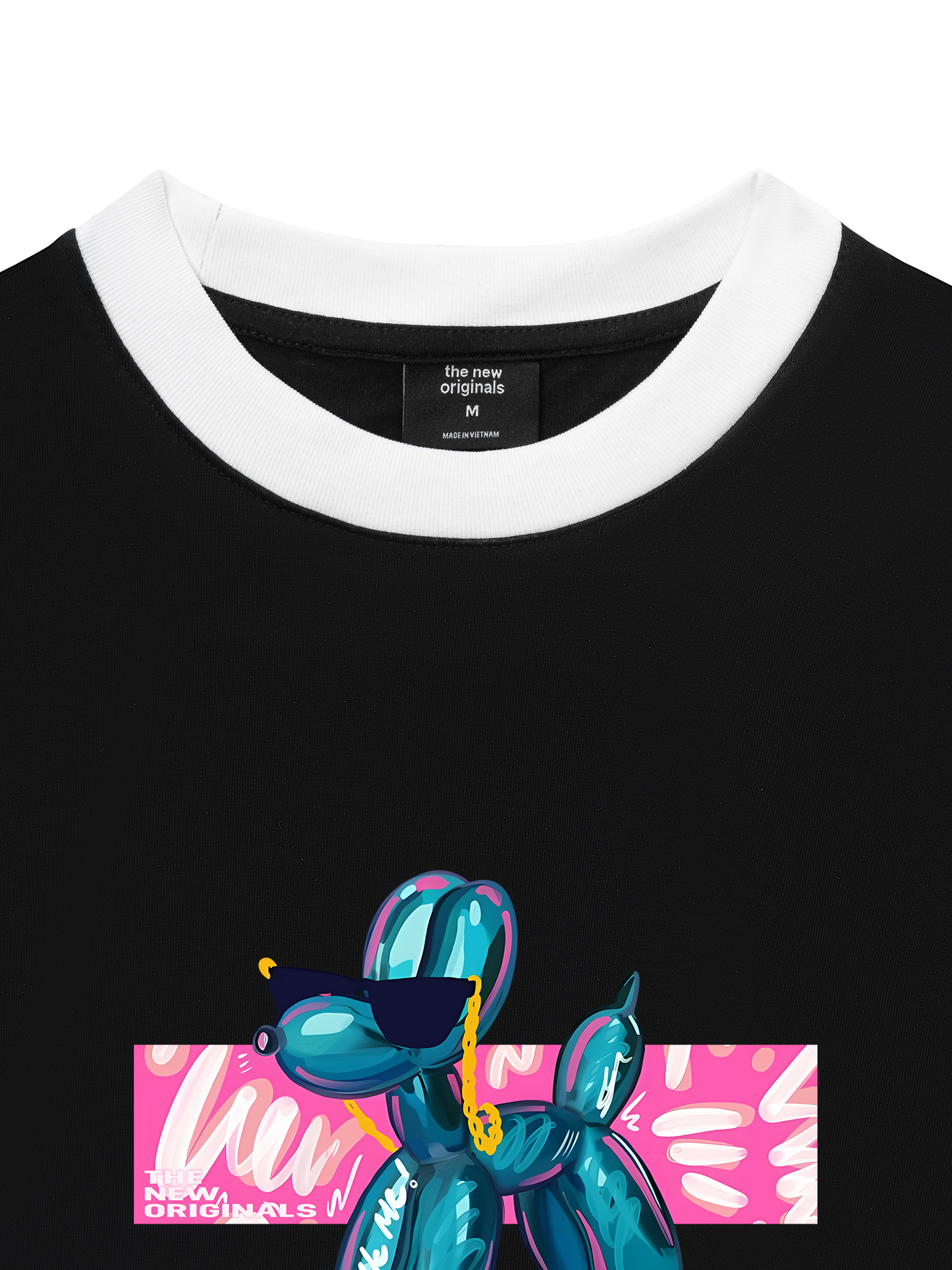 Áo Thun Ringer Relaxed Fit Balloon Dog Walk Me