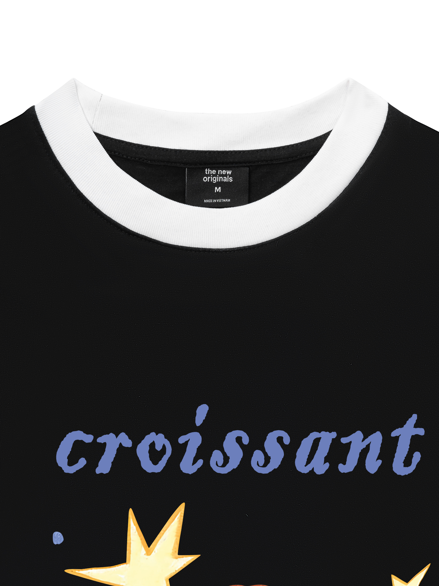 Áo Thun Ringer Relaxed Fit Croissant